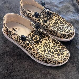 Corkys Leopard Print Slip-On Shoes